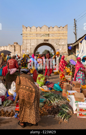 Stadtmarkt in Harar Äthiopien Afrika. Stockfoto