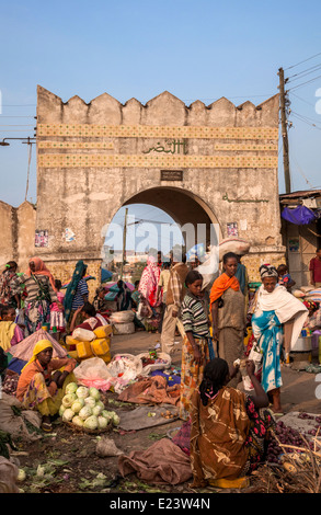 Stadtmarkt in Harar Äthiopien Afrika. Stockfoto