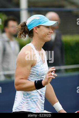 Eastbourne, Vereinigtes Königreich. 15. Juni 2014. Aegon International Samantha Stosur(AUS) Praktiken in Devonshire Park. Bildnachweis: Aktion Plus Sport/Alamy Live-Nachrichten Stockfoto