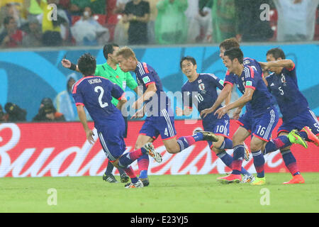 Keisuke Honda (JPN), 14. Juni 2014 - Fußball /Soccer: 2014 FIFA World Cup Brasilien Gruppenspiel - Gruppe C - zwischen Côte d ' Ivoire - Japan bei Arena Pernambuco, Recife, Brasilien.  (Foto von YUTAKA/AFLO SPORT) [1040] Stockfoto