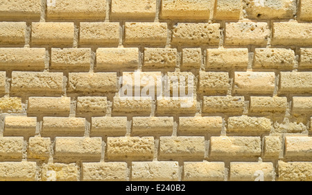 Mauern einer Burg mit Blöcken von Stein Quader Stockfoto