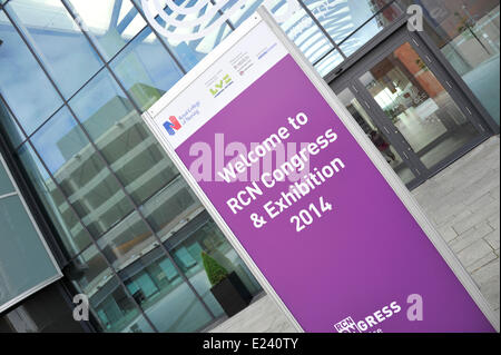 Liverpool UK 15. Juni 2014. RCN - öffnet heute Royal College of Nurses Jahreskongress in Liverpool. Bildnachweis: GeoPic / Alamy Live News Stockfoto