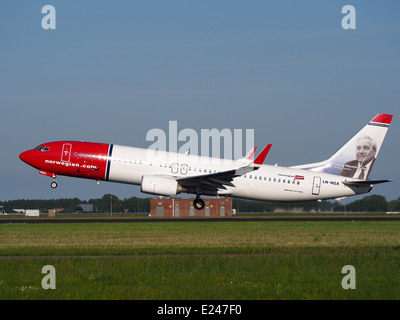 LN-NGA Boeing 737-800 norwegischen Start vom Schiphol (AMS - EHAM), den Niederlanden, 16. Mai 2014, Pic-3 Stockfoto
