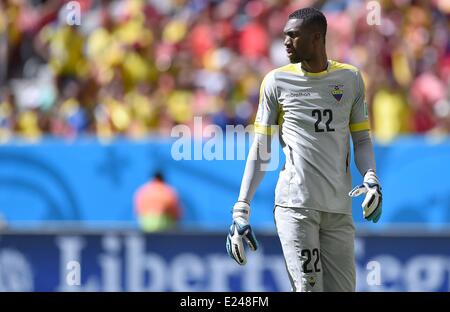 Brasilia, Brasilien. 15. Juni 2014. Alexander Dominguez (Ecuador) während einer Gruppe E match zwischen der Schweiz und in Ecuador von 2014 FIFA World Cup im Stadion Estadio Nacional in Brasilia, Hauptstadt von Brasilien, 15. Juni 2014. Bildnachweis: Action Plus Sport Bilder/Alamy Live News Stockfoto