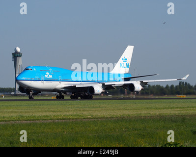 PH-BFV KLM Boeing 747-400 Starts von Schiphol (AMS - EHAM), den Niederlanden, 16. Mai 2014 Stockfoto