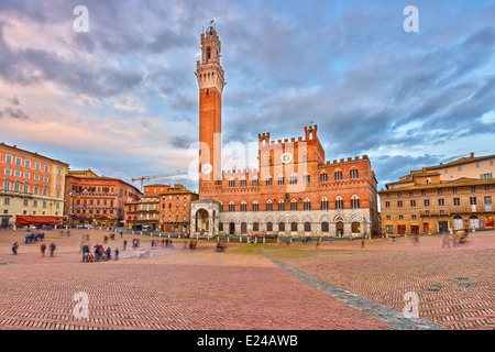 Piazza del Campo in Siena Stockfoto