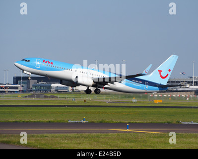 PH-TFC ArkeFly (TUI Airlines Nederland) Boeing 737 - 8K 5 Start vom Schiphol (AMS - EHAM), Niederlande, 18. Mai 2014, Bild 1 Stockfoto