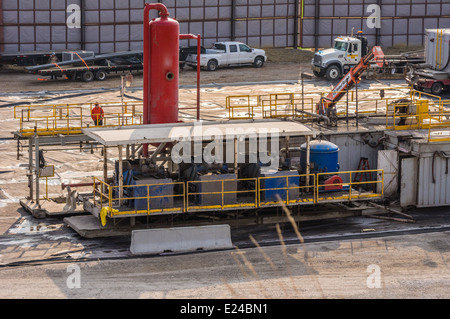 Gas auch Fracking Website mit Ausrüstung errichtet.  Pittsburgh, Pennsylvania Stockfoto