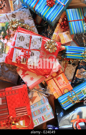 Weihnachtsgeschenke. Stockfoto