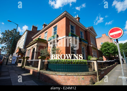 Browns Restaurant Nottingham Stadtzentrum, Nottinghamshire, England UK Stockfoto