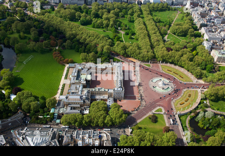 Buckingham Palace, ein Luftbild. Stockfoto