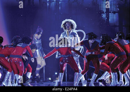 Redfoo Durchführung auf der Bühne während der MTV EMA 2013 im Ziggo Dome.  Mitwirkende: Redfoo wo: Amsterdam, Niederlande bei: 10. November 2013 Stockfoto