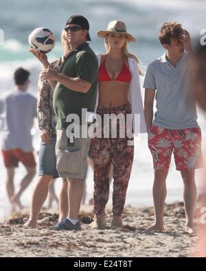 Englische Schauspielerin Emma Rigby Dreharbeiten Szenen für den neuen Film "Plastik" auf Miami Beach mit: Emma Rigby Where: Miami, Florida, USA bei: 16. Januar 2013 Stockfoto