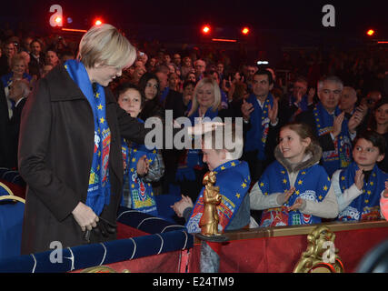 Eröffnungsfeier - Monte-Carlo 37th International Circus Festival mit: Prinzessin Charlene von Monaco wo: Monte Carlo, Monaco bei: 17. Januar 2013 Stockfoto