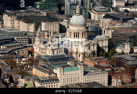 Eine Luftaufnahme der St Pauls Cathedral London. Stockfoto