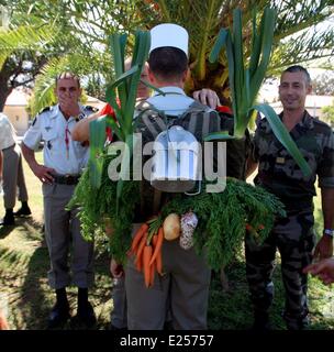 Camp Raffalli, Heimat des 2e REP, ein airborne Regiment von Franzose-Fremdenlegion. Camp Raffalli das 2e rep ist in der Nähe die Corsica Calvi, stationiert. Benannt nach Major Rémy Raffalli, 2e BEP wurde erweitert, um eine vollständige Regiment und wurde das 2. ausländische Fallschirm-Regiment umbenannt.  Wo: Calvi, Korsika, Frankreich bei: 12. April 2013 Stockfoto