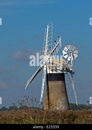 St. Benet Ebene Entwässerung Mühle, Thurne, Norfolk, England Stockfoto