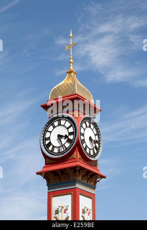 Weymouth Jubiläumtaktgeber im Sommer vor einem blauen Himmel, Weymouth, Dorset UK Stockfoto