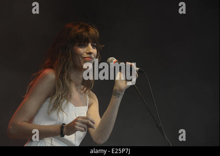 Französische Sängerin Lou Doillon die live in concert Featuring: Lou Doillon Where: Frankreich bei: 6. Juli 2013 Om Stockfoto