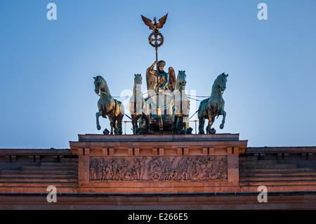 Quadriga-Statue am Brandenburger Tor Brandenburger Tor Berlin Deutschland Stockfoto