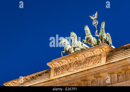 Quadriga-Statue am Brandenburger Tor Brandenburger Tor Berlin Deutschland Stockfoto