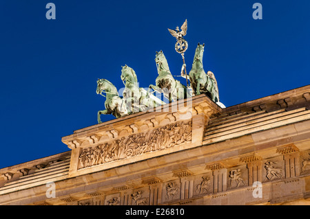 Quadriga-Statue am Brandenburger Tor Brandenburger Tor Berlin Deutschland Stockfoto