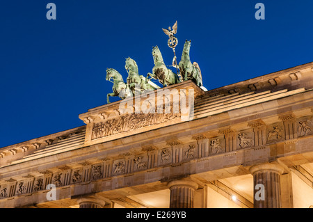 Quadriga-Statue am Brandenburger Tor Brandenburger Tor Berlin Deutschland Stockfoto