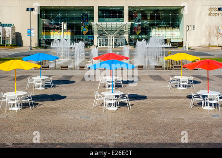 Architektonische Bild der Krone Einkaufszentrum Center und angrenzenden Bereich in Kansas City, Missouri. Stockfoto