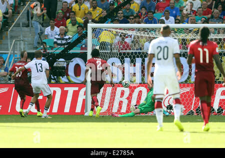 Savador, Brasilien. 16. Juni 2014. Weltcup-Finale 2014. Deutschland gegen Portugal. Muellers Ziel für 3: 1 Credit: Action Plus Sport/Alamy Live News Stockfoto