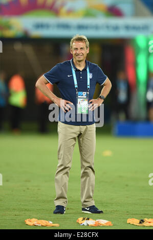 Natal, Brasilien. 16. Juni 2014. Juergen Klinsmann der USA gesehen vor der FIFA WM 2014 Gruppe G vorläufige Vorrundenspiel zwischen Ghana und den USA an der Estadio Arena Das Dunas Stadion in Natal, Brasilien, 16. Juni 2014 Cheftrainer. Bildnachweis: Dpa picture Alliance/Alamy Live News Stockfoto