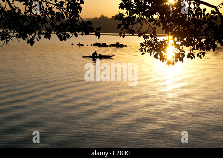 Fischer angeln in den frühen Morgenstunden (Äthiopien) Stockfoto