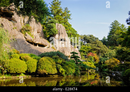 Japanische Tempelgarten. Gärten wie diese sind schöne und alte. Stockfoto