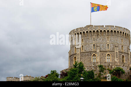 Windsor Castle bei der Bestellung des Dienstes Strumpfband in Windsor, Großbritannien, 16. Juni 2014. Bildnachweis: Dpa/Alamy Live-Nachrichten Stockfoto