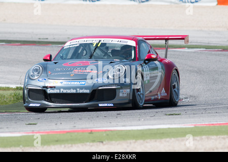 Porsche 911 GT3 Cup von Antonelli Motorsport Team, angetrieben durch GIRAUDI Gian Luca (ITA), Autorennen, Porsche Carrera Cup Stockfoto