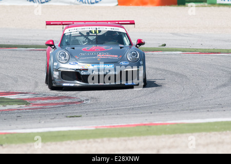 Ein Porsche 911 GT3 Cup von Antonelli Motorsport Team, angetrieben durch GIRAUDI Gian Luca (ITA), Autorennen, Porsche Carrera Cup Stockfoto