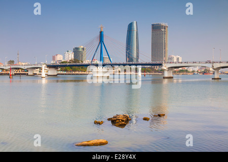 Song-Fluss und die Stadt Skyline, Da Nang, Vietnam Stockfoto