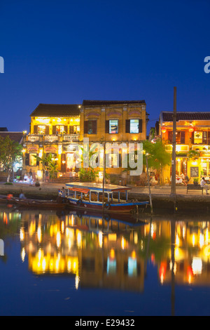 Hoi an ein in der Abenddämmerung, Hoi an ein (UNESCO Weltkulturerbe), Quang Nam, Vietnam Stockfoto