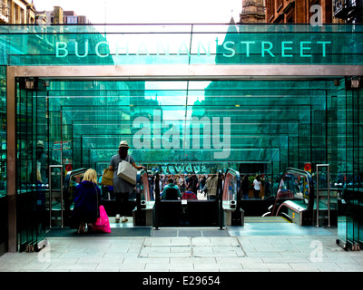 Buchanan Street Glasgow und Underground station Stockfoto