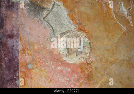 Wandbild auf der alten Mauer erhaltenen Stockfoto