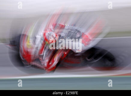 Barcelona, Spanien. 17. Juni 2014. BARCELONA Spanien Jun-17. Alex de Angelis in den Tests in Barcelona-Catalunya Circuit auf statt 17. Juni 2014 Foto: Joan Valls/Urbanandsport/Nurphoto © Joan Valls/NurPhoto/ZUMAPRESS.com/Alamy Live-Nachrichten Stockfoto