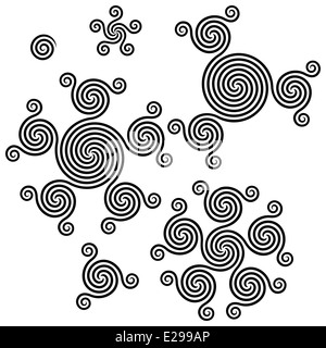 Spiralen Symbolsatz Stockfoto