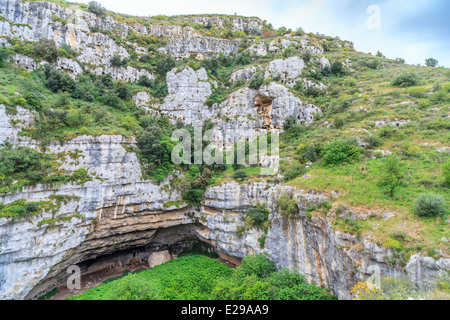 Necropoil von Pantalica Stockfoto