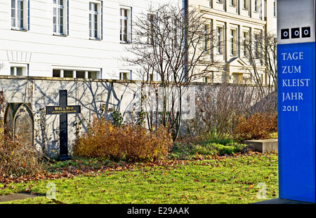 Erinnerungsstätte Für Heinrich von Kleist Und Seine Schwester Ulrike; Denkmal für die deutschen Dramatiker Heinrich von Kleist Stockfoto