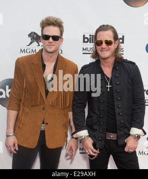 Florida Georgia Line Mitglieder Brian Kelley (L) und Tyler Hubbard besuchen den 2014 Billboard Music Awards in Las Vegas Stockfoto