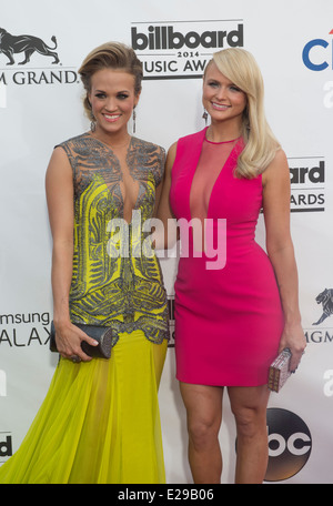 Country-Sänger, Carrie Underwood und Miranda Lambert besuchen den 2014 Billboard Music Awards in Las Vegas Stockfoto