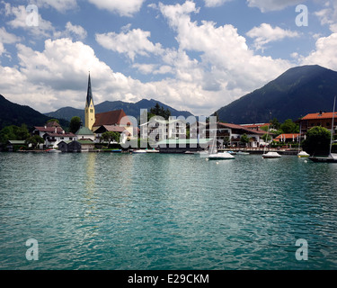 DE - Bayern: Rottach-Egern unter Berg Wallberg am Tegernsee Stockfoto