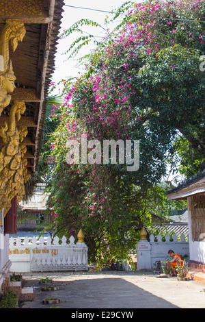 in der antiken Stadt Luang Prabang, befindet sich im nördlichen Laos, ein UNESCO-Weltkulturerbe. Stockfoto