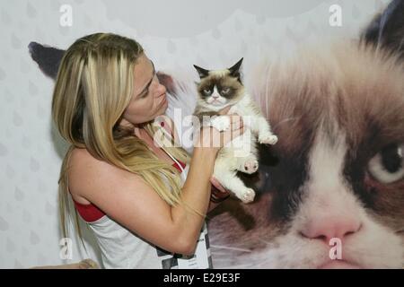 Las Vegas, NV, USA. 17. Juni 2014. Tabby Bundesen, mürrische Katze in Anwesenheit für Las Vegas Licensing Expo 2014 - TUE, Mandalay Bay Resort and Casino, Las Vegas, NV 17. Juni 2014. Bildnachweis: James Atoa/Everett Collection/Alamy Live-Nachrichten Stockfoto