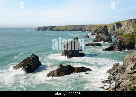 Blick Richtung Park Kopf, in der Nähe von Bedruthan Steps, Cornwall. Stockfoto