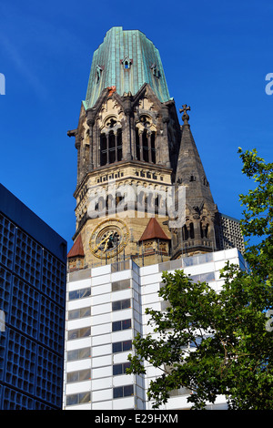 Kaiser-Wilhelm-Gedächtnis-Kirche die Gedachtniskirche auf dem Kurfürstendamm in Berlin, Deutschland Stockfoto